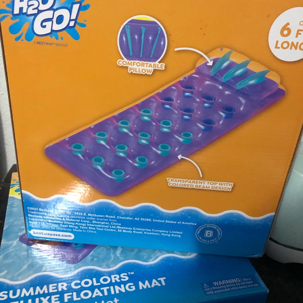 H2O GO! Purple and Blue Deluxe Floating Mat